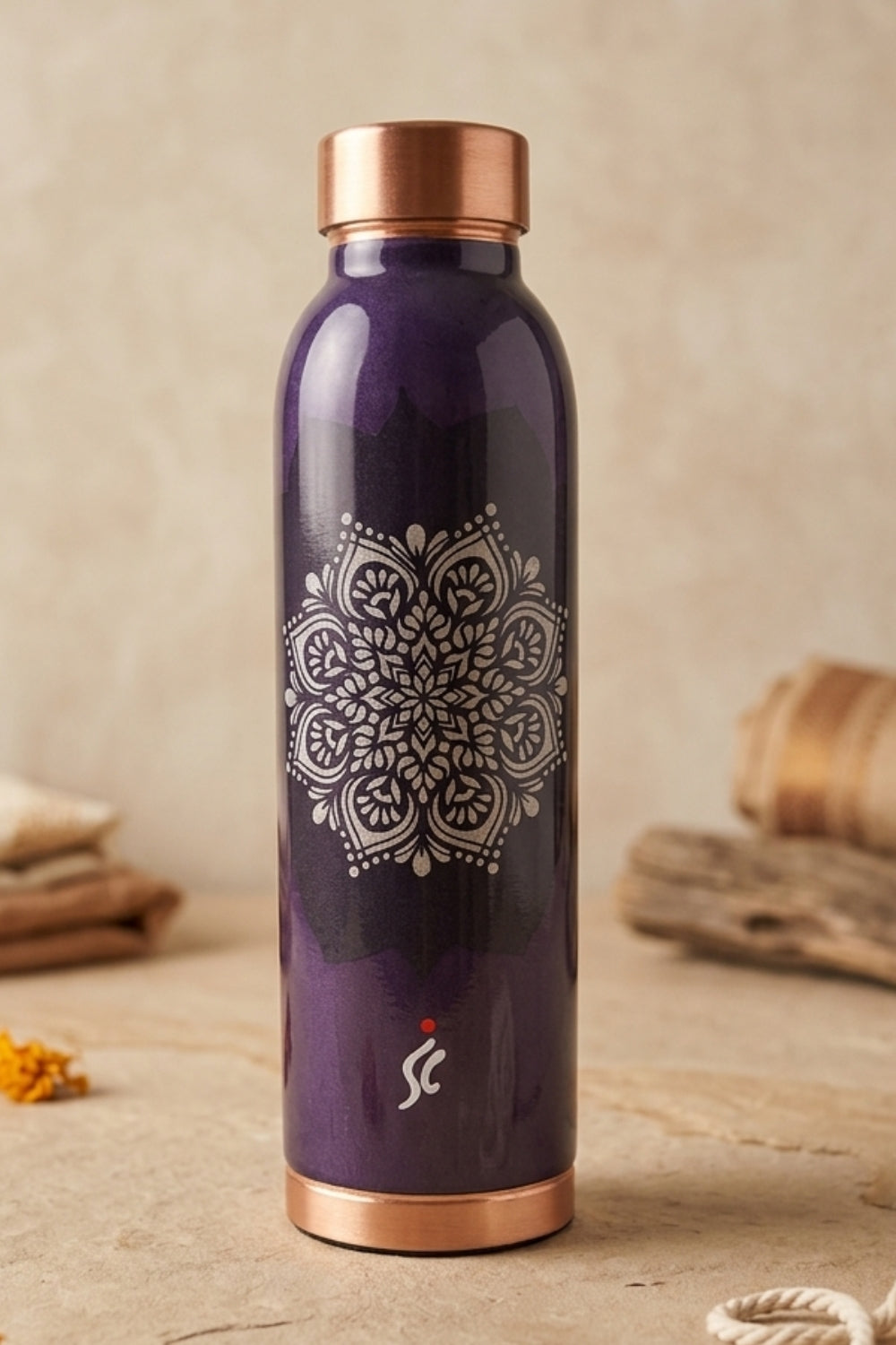 Aarunya Pure Copper Water Bottle, 1 Litre