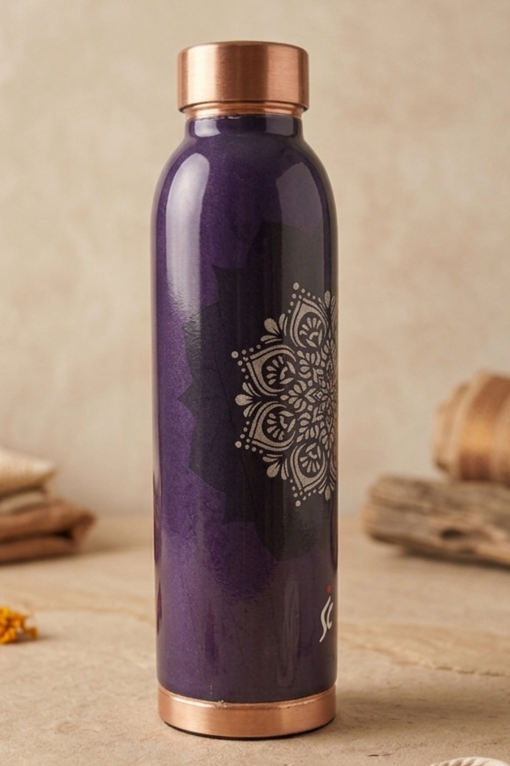 Aarunya Pure Copper Water Bottle, 1 Litre