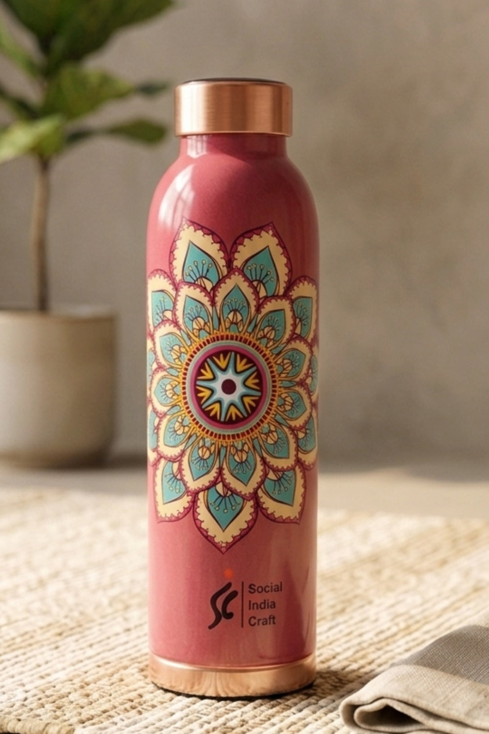 Kamala Pure Copper Water Bottle, 1 Litre