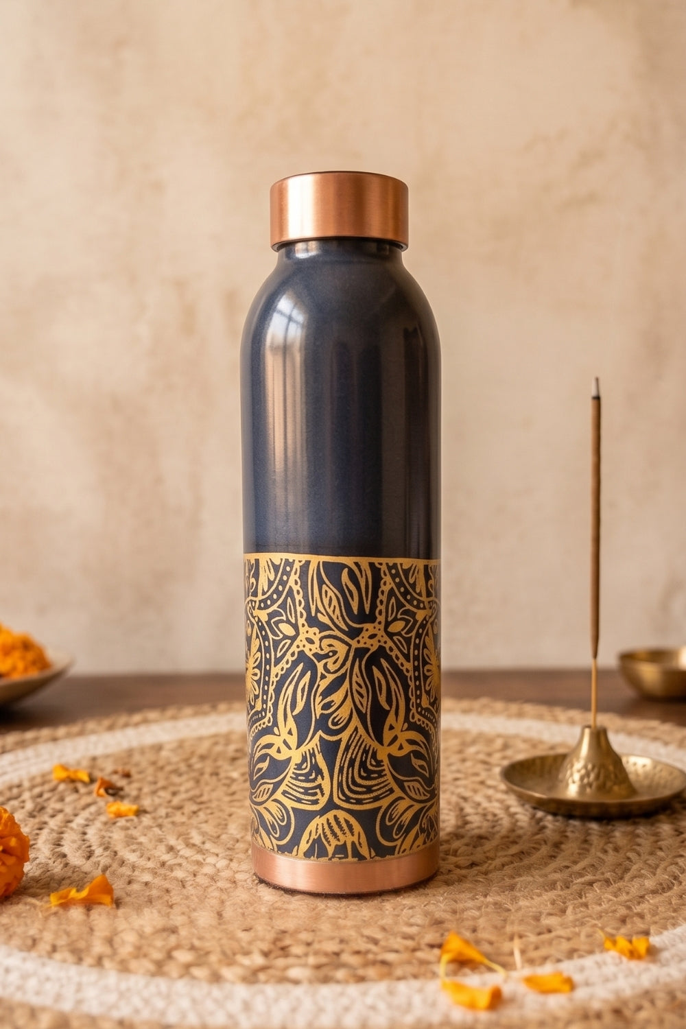 Pranava Pure Copper Water Bottle, 1 Litre