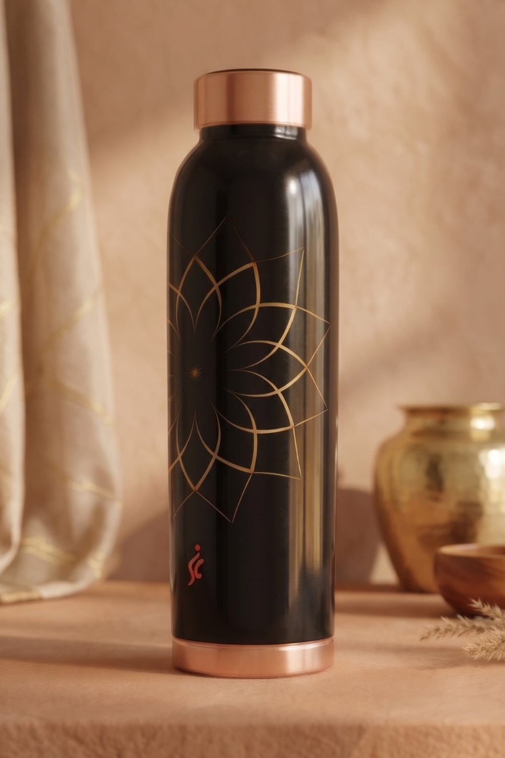 Padma  Pure Copper Water Bottle, 1 Litre