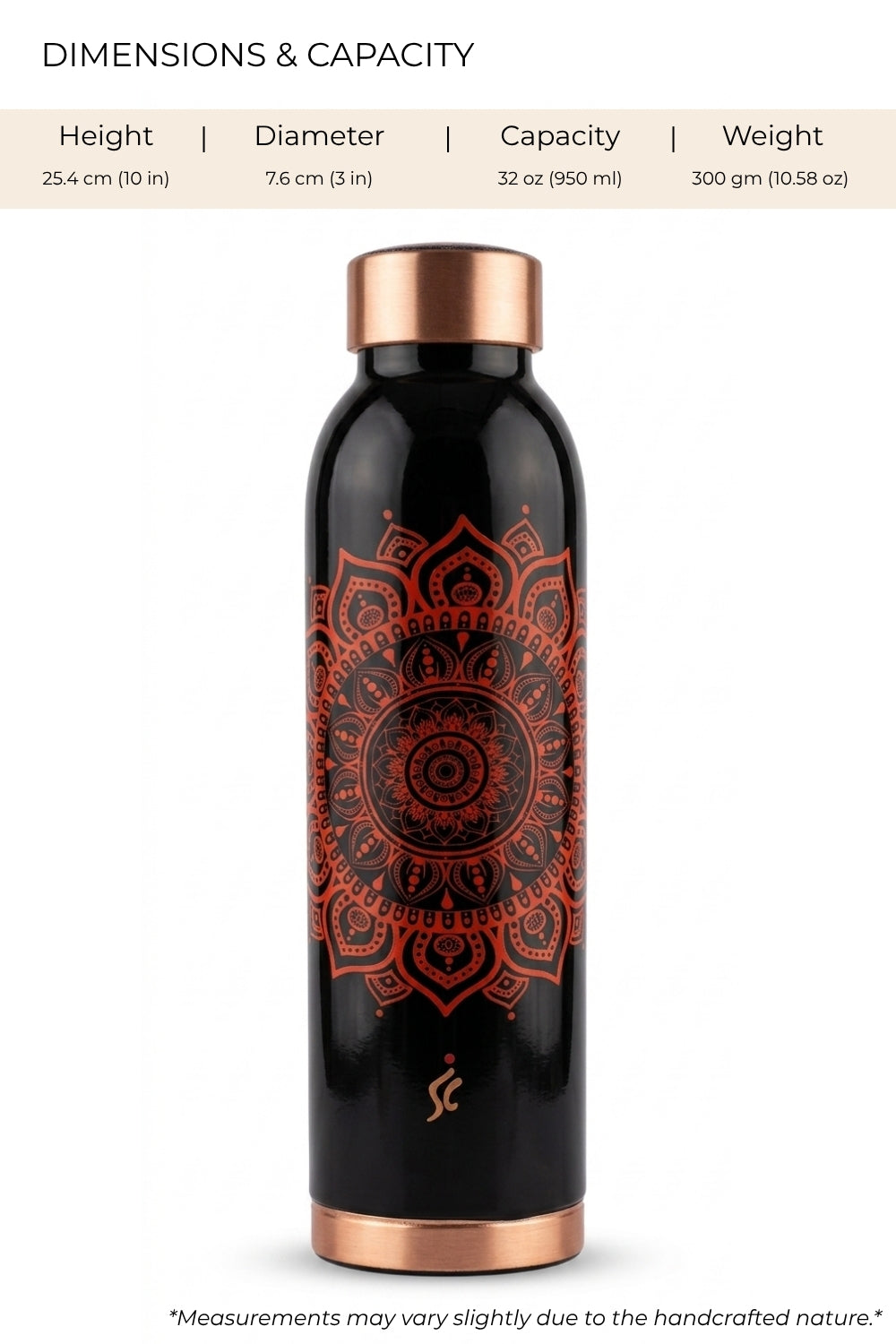Ananta – Pure Copper Water Bottle, 1 Litre