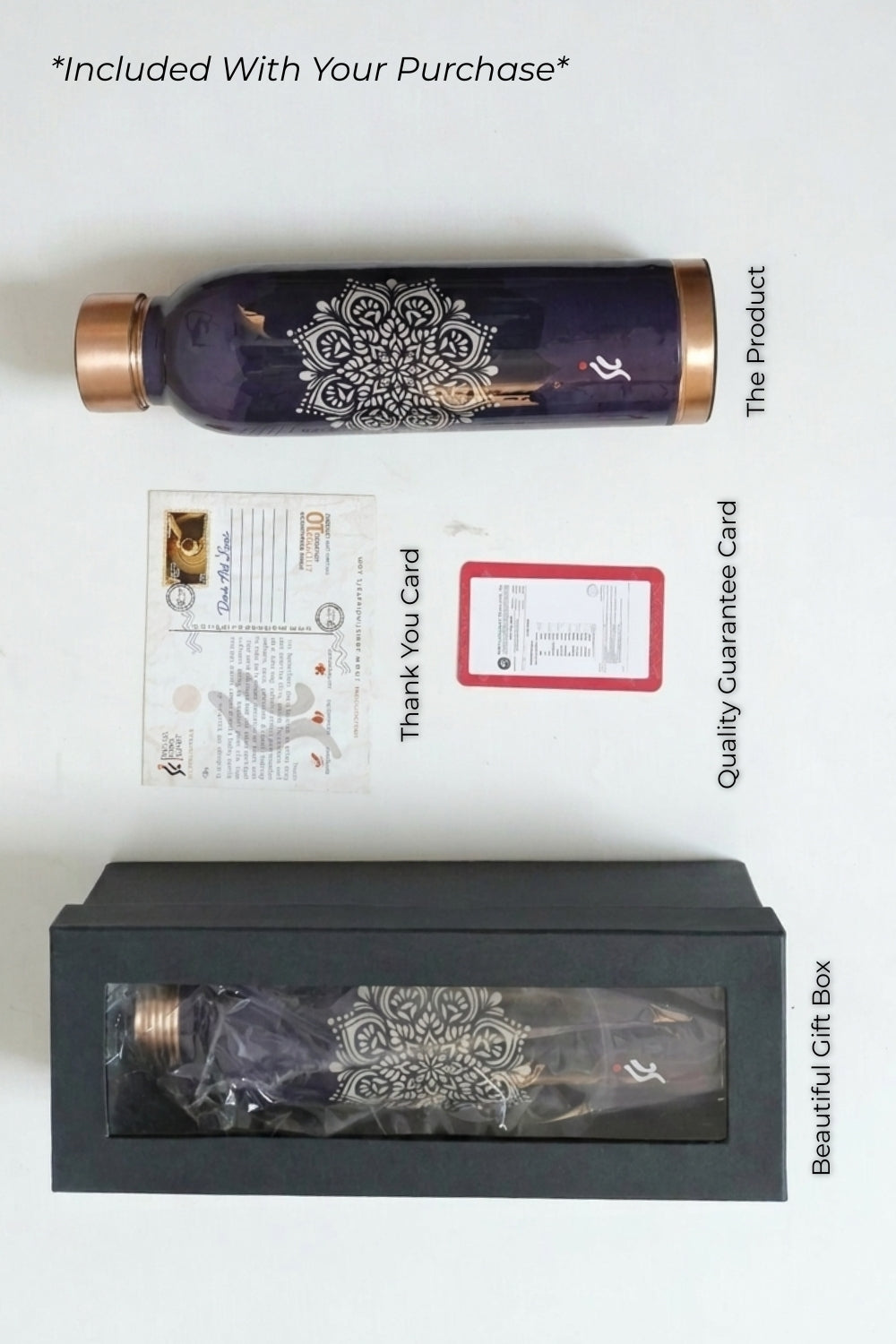 Aarunya Pure Copper Water Bottle, 1 Litre